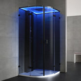 AWT LD109F15 - Stoomcabine - kwart rond - 100x100 - zonder douchebak en achterwanden